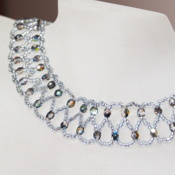 Necklace - Dentelle Roshan - Necklace - Laiton argenté